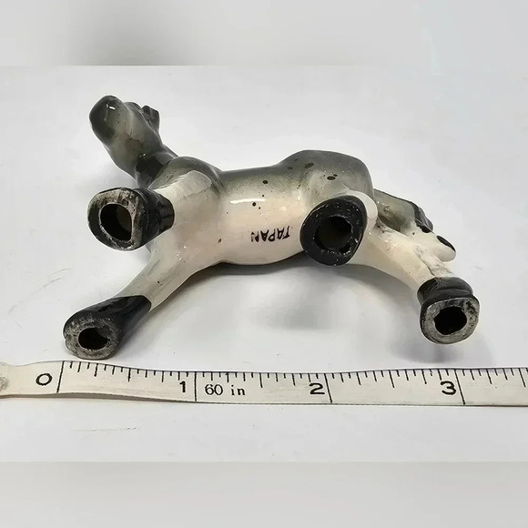 Vintage 3” Gray Horse Pony Porcelain Glossy Ceramic Figurine Japan - Picture 2 of 8